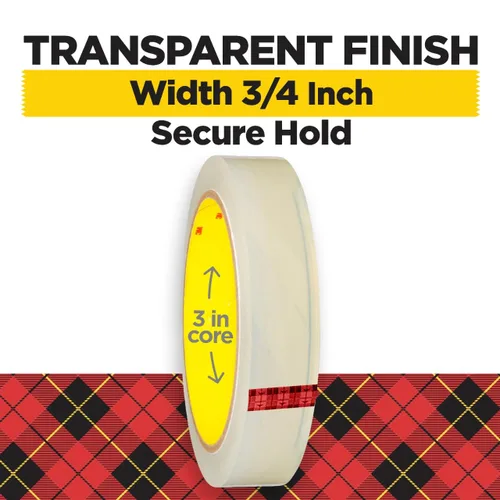 Vista 2 de Scotch Cinta Transparente, 3/4 in x 2592 in, 1 Rollo