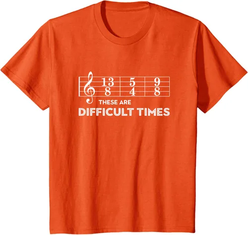 Vista 71 de Musician - Camiseta con texto en inglés "These are Difficult Times", talla S