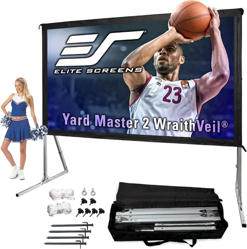 Vista 13 de Pantalla para proyector al aire libre con soporte 16:9, 8K 4K Ultra HD 3D, plegable y rápida YardMaster 2 Dual Proyección delantera y trasera