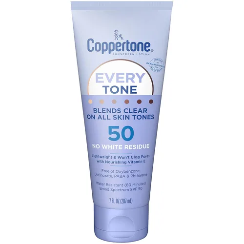 Vista 14 de Coppertone Every Tone - Spray de protección solar SPF 50, ligero, se mezcla con protector solar transparente para todos los tonos de piel, formulado