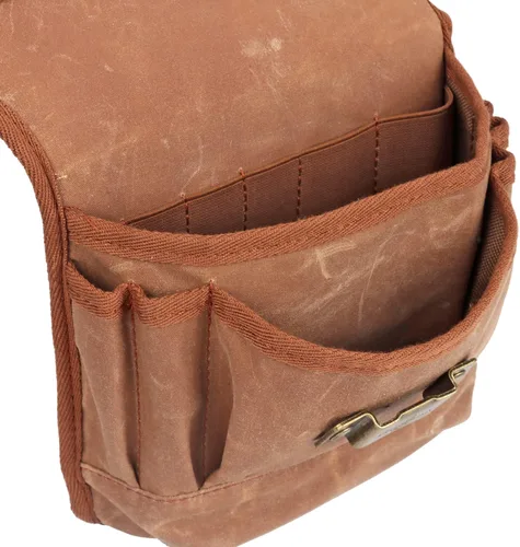 Vista 9 de Bolsa para cinturón de herramientas con tirantes-carpintero electricista acolchada 5+ bolsillos, pequeña Heavy Duty Work Belt ,with Hammer Holder