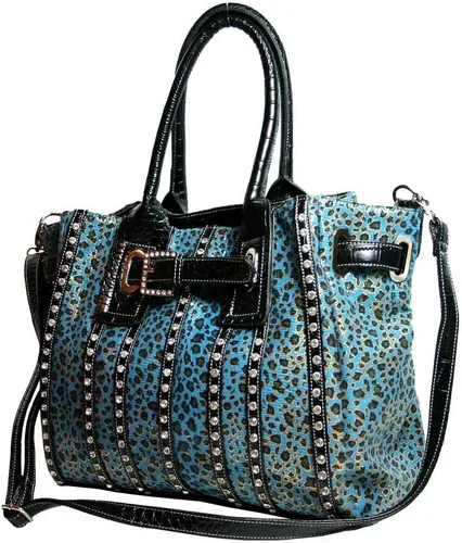 Vista 2 de Bolso de mano con diamantes de imitación occidentalmonedero de moda