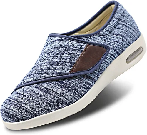 Vista 11 de Zapatos para diabéticos elegantes para mujer con soporte de arco, ancho extra ancho, para caminar, edema, correa ajustable, fácil de poner y quitar
