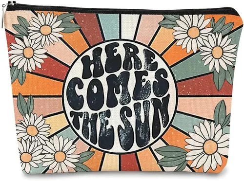 Vista 8 de Bolsa de maquillaje You are My Sunshine Gifts – Regalo inspirador para mujeres, hija, profesora o ocasión de agradecimiento, Sunshine 1, Casual