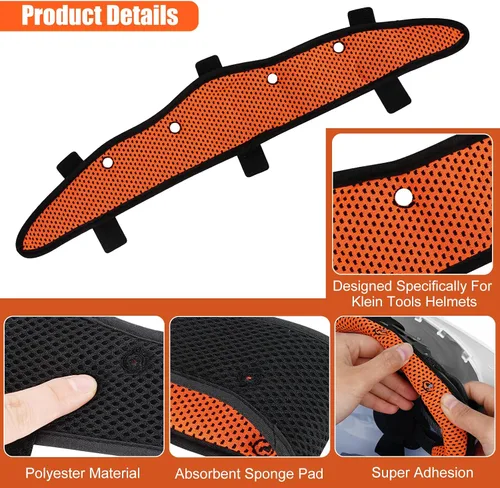 Vista 4 de BATVOX 9 unidades lavables y reutilizables para casco – Forro de algodón para casco de edredón