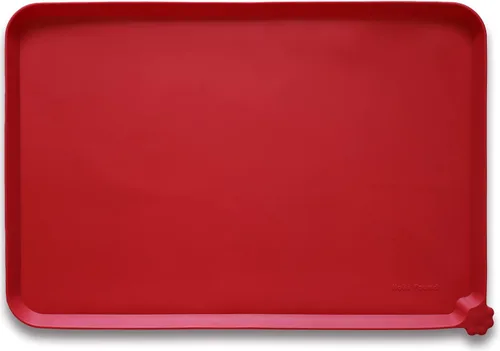 Vista 15 de Hoki Found - Bandeja de silicona para comederos de perros y gatos, tapetes impermeables para comida y agua, color caramelo