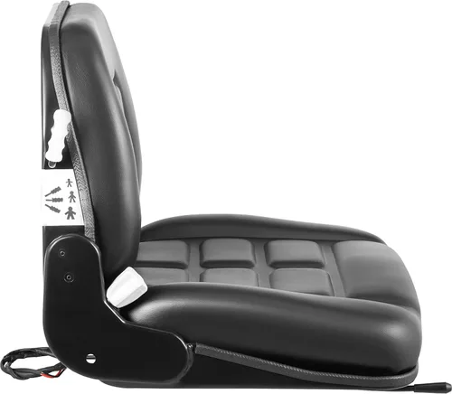 Vista 8 de VEVOR Asiento de tractor de PVC, asiento de carretilla elevadora universal ajustable de 6 pulgadas/5.906 in, asiento de corte de peso de 3 etapas