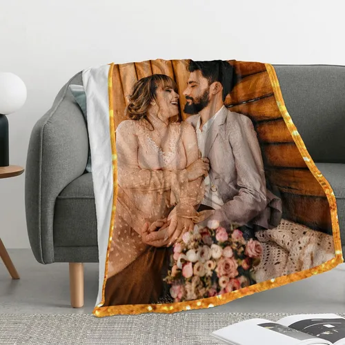 Vista 3 de Youltar Manta personalizada con fotos de texto, mantas personalizadas con imágenes para novia, parejas, marido, esposa, boda, utilizada como regalo