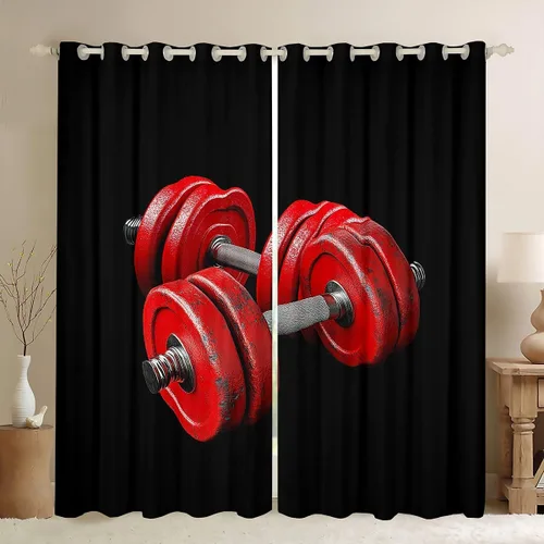 Vista 18 de Erosebridal Cortinas de baloncesto de béisbol, fútbol, rugby, tratamiento de ventanas para niños, niñas, adolescentes, con temática de deportes