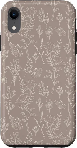 Vista 25 de Butterfly Meadow - Carcasa para iPhone 16, diseño botánico de flores silvestres
