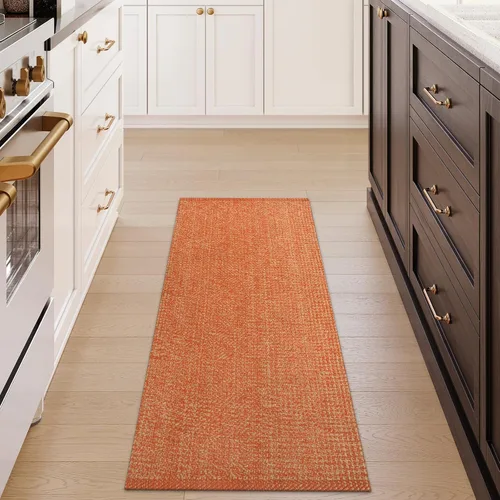 Vista 120 de LEEVAN Alfombra lavable para baño, alfombra tejida negra de 2 x 3 pies para entrada, alfombra de puerta delantera de algodón, alfombras pequeñas