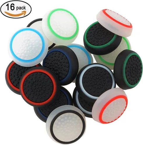 Vista 8 de SUBANG 16 Pieces Silicone Noctilucent Thumb Grip Caps Controller Joystick Cap Covers for PS3 PS4 Xbox 360 Xbox One Analog Stick Caps Replacement