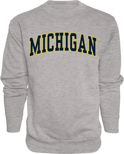 Vista 18 de Blue 84 NCAA para hombre Sudadera de cuello redondo con nombre de equipo jaspeado en color oscuro