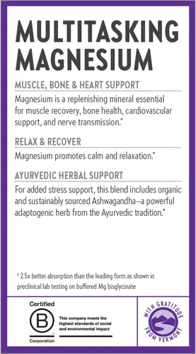 Vista 9 de New Chapter Suplemento de magnesio + Ashwagandha, 325 mg con glicinato de magnesio para relajación muscular y recuperación, salud del corazón