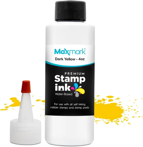 Vista 10 de MaxMark Premium - Tinta de recarga con punta de control en botella para sellos autoentintados, color negro - 1 onza