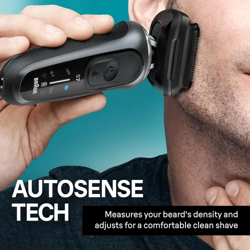 Vista 3 de Braun Series 7 - Afeitadora eléctrica para hombres, maquinilla de afeitar húmeda y seca, centro de limpieza y carga SmartCare 4 en 1, accesorio
