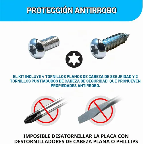 Vista 6 de Soporte de placa de parachoques trasero para Mercedes-Benz 2007-2025, juego de soportes de placa con 8 tornillos únicos y kit de llave, kit