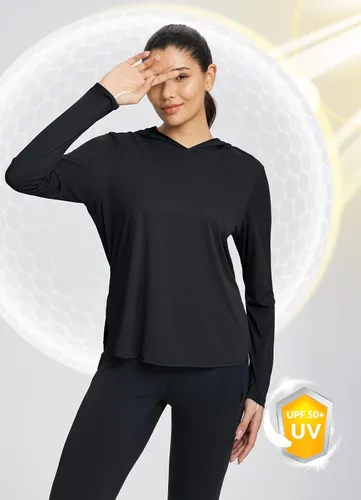 Vista 3 de BALEAF Women's UPF 50+ Sun Shirt with Hoodie SPF Long Sleeve UV Protection Clothing Hiking Fishing Outdoor Lightweight