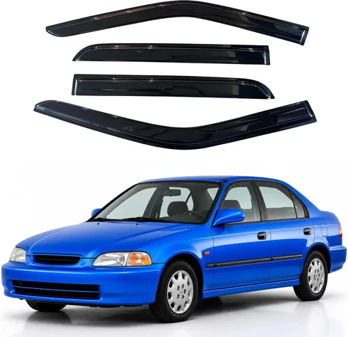 Vista 212 de Visera de ventana IG para Ford Focus Sedán y Hatchback 2012-2018, Protector de ventana lateral para lluvia y viento estilo Mugen, extra duradero