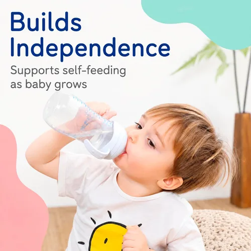 Vista 3 de CHUBBIEE Asas para biberones compatibles con botellas naturales Philips Avent, empuñaduras ergonómicas antideslizantes para botellas
