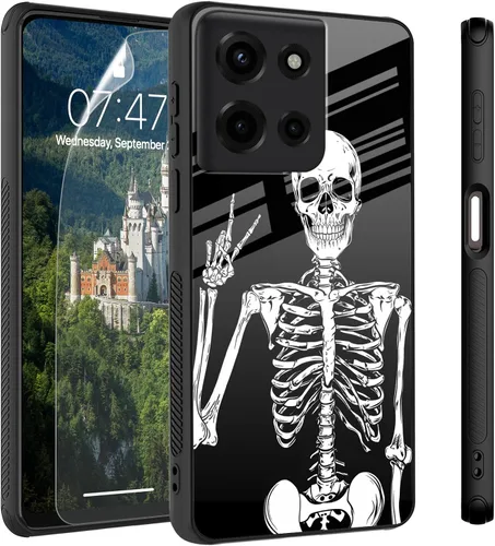 Vista 61 de Funda para Motorola Moto Edge 2022, cubierta trasera de vidrio templado con protector de pantalla, funda protectora a prueba de golpes para Motorola