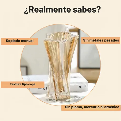 Vista 5 de Jarrones de vidrio para flores, jarrones modernos gruesos de 3.5 libras para mesas centros de mesa para decoración del hogar, florero de cristal