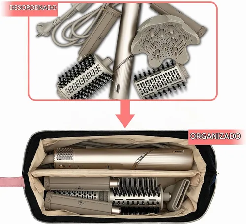 Vista 6 de Bolsa de viaje para herramientas para el cabello Shark Flexstyle y Dyson Rosado