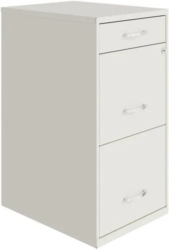 Vista 7 de UrbanPro Archivador de metal de 3 cajones, 18 pulgadas de profundidad x 14.25 pulgadas de ancho x 27.32 pulgadas de alto, acabado negro, organizador