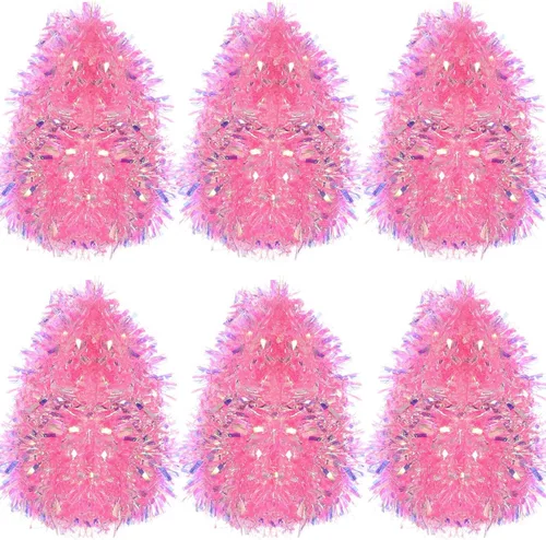 Vista 21 de Shappy Guirnalda de oropel de 90 pies, 6 rollos de guirnalda de oropel con purpurina metálica para decoración de boda, verano, Luau, fiesta