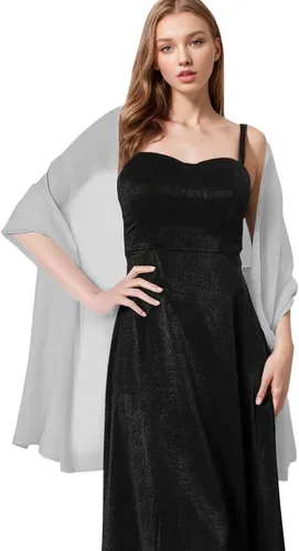 Vista 2 de tagunop Chales y envolturas de gasa para vestidos de noche, bufandas suaves para novia, boda, fiesta, accesorios para mujer, regalo para ella