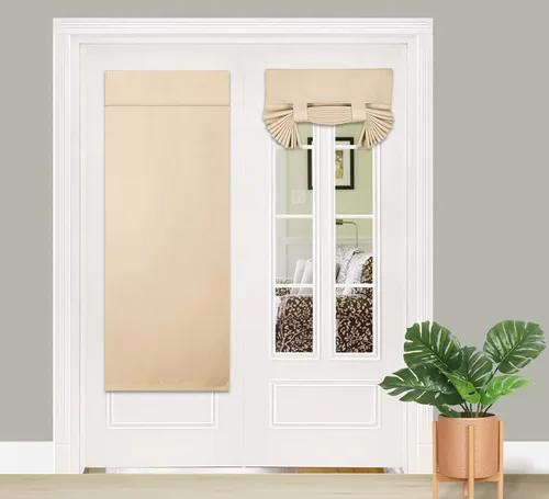 Vista 16 de PI Cortina Opaca para Puerta, Sombra de Privacidad que se Ata con Aislamiento Térmico, Cortina de Puerta Pequeña para Aula/Puerta Corredera/Puerta