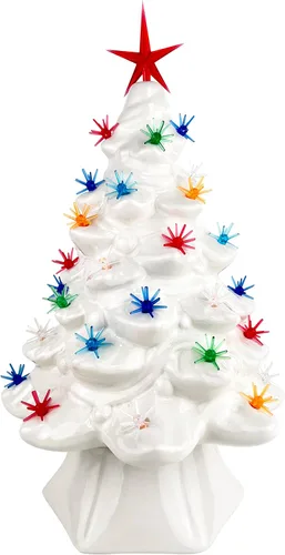 Vista 4 de National Artcraft Sputnik - Adornos de cerámica para árbol de Navidad, 25 unidades (Sputnik, cristal)