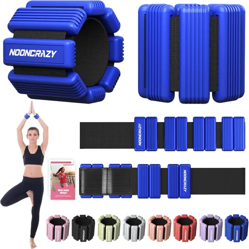 Vista 9 de Pilates - Pesas de tobillo y muñeca para mujer, juego de 2 pesas portátiles y fuertes para brazos y piernas (1 libra/2.2 libras cada una), pesas