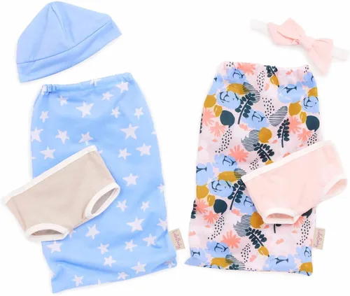 Vista 11 de LullaBaby Muñecas gemelas realistas de 14 pulgadas - Tonos de piel claros y ojos azules - Cuerpos suaves y trajes extraíbles - Sombrero, diadema