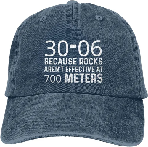 Vista 9 de Funny Cap 30-06 Because Rocks Not Effective at 700 Meters Hat for Men Dad Hat Cute Caps