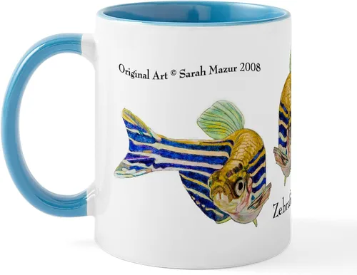 Vista 22 de CafePress I Speak Zebrafish - Taza de café de cerámica, taza de té de 11 onzas