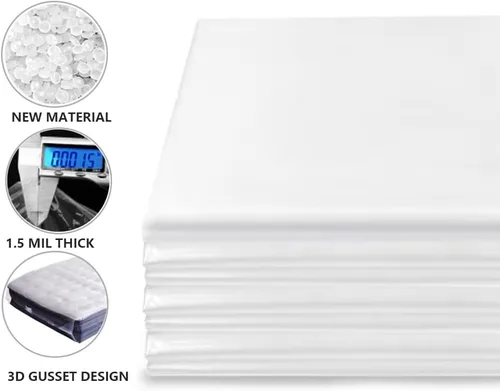 Vista 3 de Plastic Mattress Bag for Moving Storage, Mattress Protector Cover ,Mattress Bag for Disposal (King)