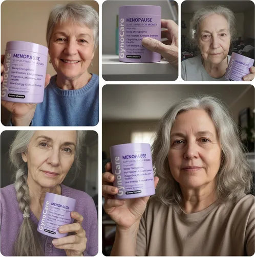 Vista 5 de Suplementos para la menopausia para mujeres Vitaminas gomosas para la menopausia Alivio para sofocos, sudores nocturnos y cambios de humor