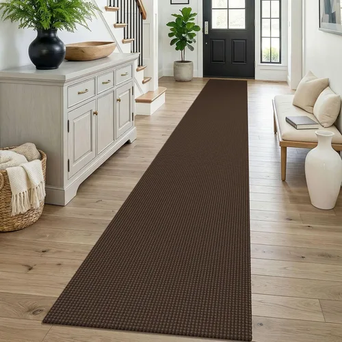 Vista 98 de KOZYFLY - Tapete para puerta de interior, lavable, pequeña, antideslizante, con respaldo de goma, felpudo de algodón para el hogar, color negro