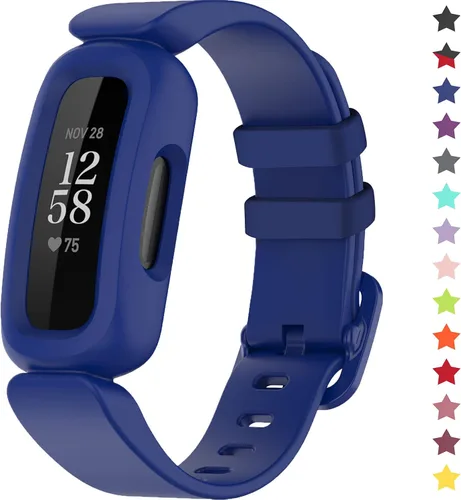 Vista 17 de Correas compatibles con Fitbit Ace 3, silicona suave, impermeable, accesorios de pulsera de reloj deportivo, correa de repuesto para Fitbit Ace 3