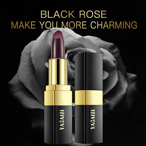 Vista 2 de Lápiz labial que cambia de color, Bálsamo labial mágico que cambia de color (Negro a Rojo ladrillo), Lápiz labial hidratante natural Labiales