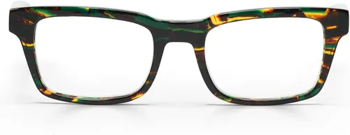 Vista 10 de eyebobs Fare n Square Wide Traditional and Blue Light Reading Glasses Tortuga de cristal y tigre