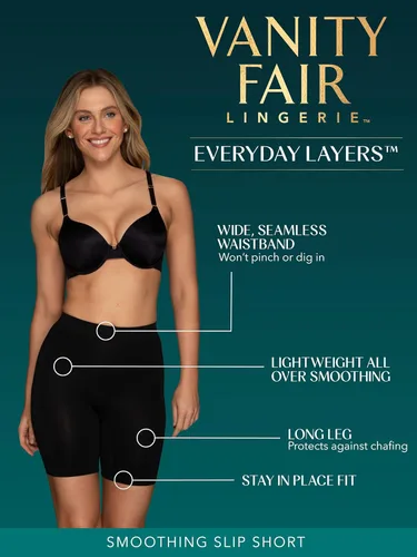 Vista 4 de Vanity Fair Pantalones cortos moldeadores sin costuras para mujer, aspecto invisible debajo de vestidos, faldas y pantalones