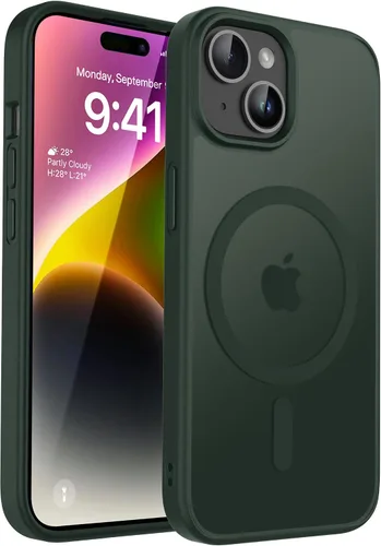 Vista 88 de CACOE Funda magnética para iPhone 12 y iPhone 12 Pro de 6.1 pulgadas - Compatible con MagSafe y soporte magnético para teléfono en el automóvil,