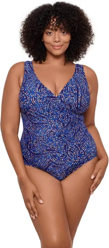 Vista 12 de Miraclesuit Traje de baño de una pieza para mujer, talla grande, diseño de punto de pin, Oceanus