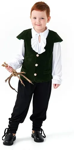 Vista 6 de GRAJTCIN Pantalones de tobillo medievales para niños, disfraz de pirata vikingo renacentista, para Halloween, cosplay, pantalones góticos