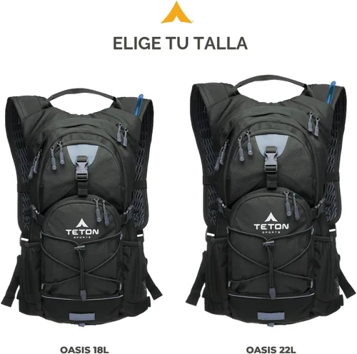 Vista 6 de Teton Oasis/Trailrunner Mochila de hidratación – Paquete de agua ligera con bolsa de 2L/3L para senderismo, correr, ciclismo, ciclismo – Tamaños