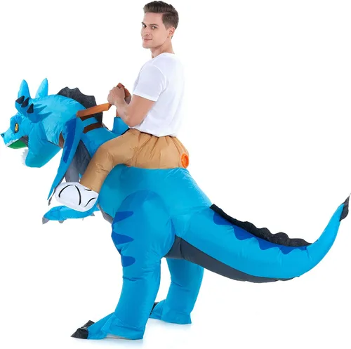Vista 3 de HSCTEK Paseo inflable en traje de dragón adulto