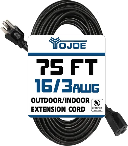 Vista 57 de YOJOE Cable de Extensión, Cable de Alimentación de 3 Clavijas 13A Resistente a la Intemperie, Cable de Extensión Marrón de Servicio Pesado Calibre