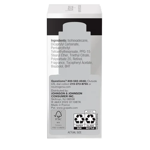 Vista 8 de Neutrogena Aceite facial de retinol de reparación rápida de arrugas, suero facial antienvejecimiento diario para combatir líneas finas, arrugas